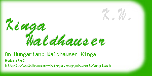 kinga waldhauser business card